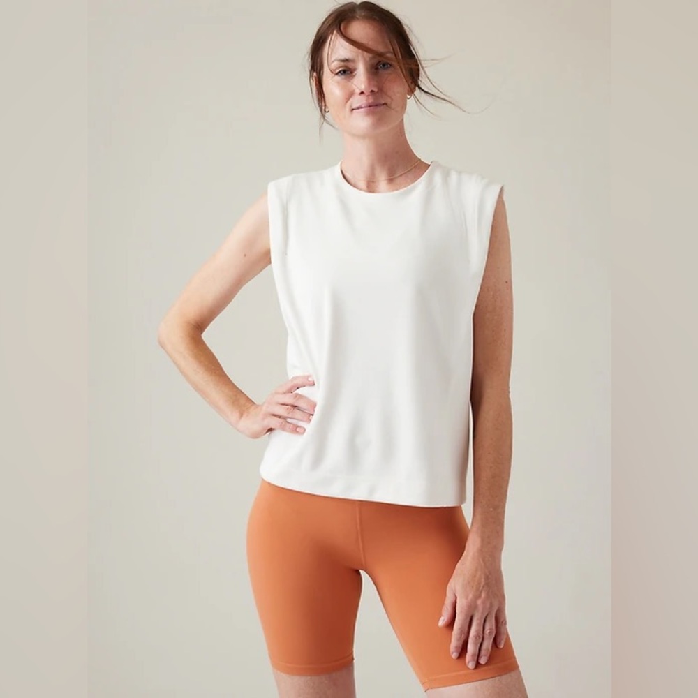 Athleta Seasoft Tank in Magnolia White